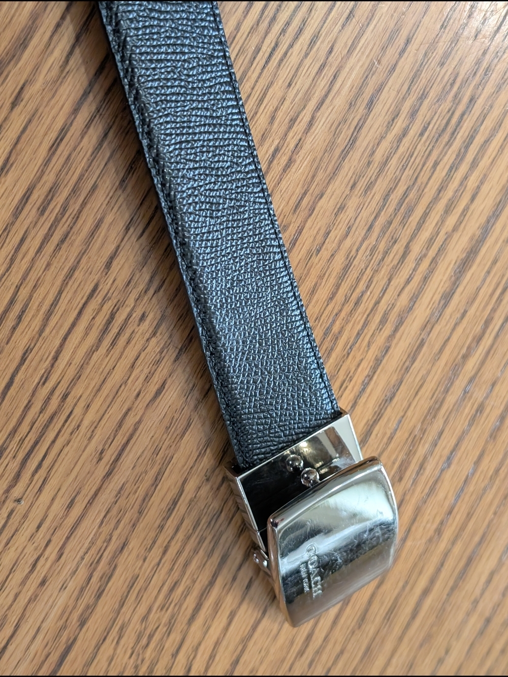 Coach Men’s Reversible Leather Harness Belt - Black/Brown - Picture 3 of 8